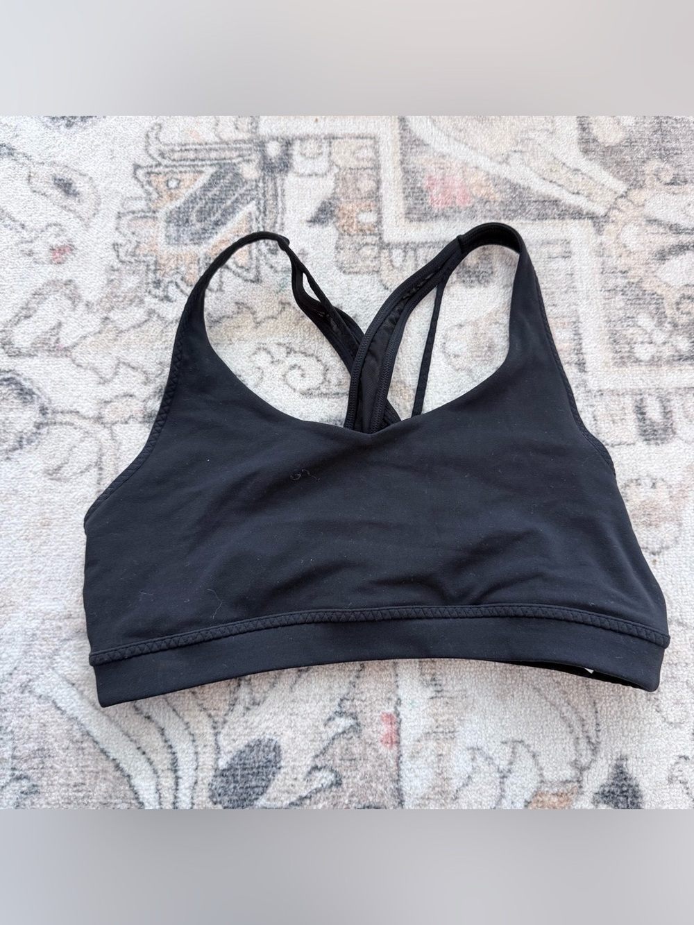 Athleta- Black Medium Support Criss Cross Sports Bra- Size M